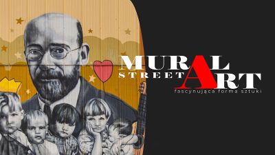 Grafika promująca spotkania 'MURAL - street art - fascynująca forma sztuki'